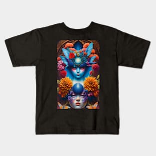 Mystical Maiden of the Blue Sea Kids T-Shirt